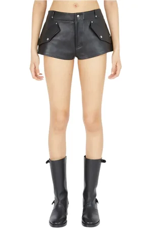 Durazzi Milano Femme, Shorts, Noir, Taille: 38 FR Shorts en Cuir