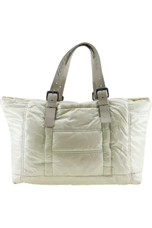Bottega Veneta Femme, Pre-owned, Gris, Taille: ONE Size Pre-owned Toile sacs-ports-paule