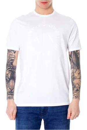 Armani Exchange Homme, Tops, Blanc, Taille: 2XL T-shirt blanc pour homme