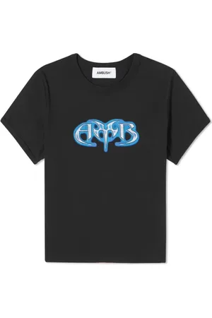 AMBUSH Femme, Tops, Noir, Taille: 38 FR T-shirt Bébé Graphique