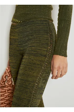 Isa Boulder Femme, Pantalons, Vert, Taille: 42 FR Pantalon Évasé en Tricot avec Lacets