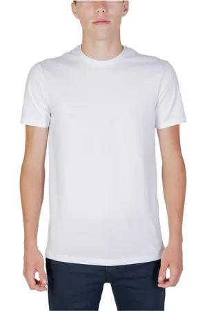 Armani Exchange Homme, Tops, Blanc, Taille: 2XL T-shirt homme blanc