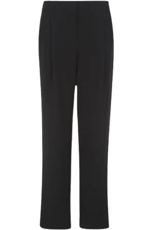 Giorgio Armani Femme, Pantalons, Noir, Taille: 38 FR Pantalon noir droit avec pli souple sur le devant