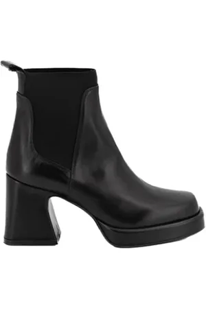 Albano Femme, Chaussures, Noir, Taille: 40 EU Bottine femme en cuir lisse