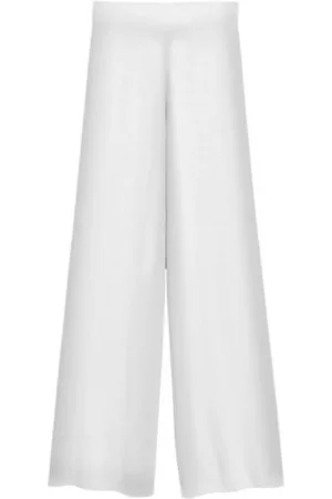 MC2 SAINT BARTH Femme, Pantalons, Blanc, Taille: 38 FR Pantalon en mélange de laine et cachemire