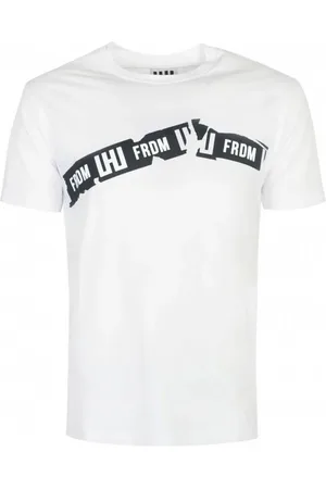 Les Hommes Homme, Tops, Blanc, Taille: S T-shirt Homme Col Rond