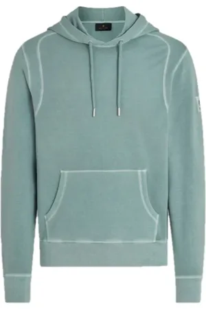 Belstaff Homme, Sweatshirts et sweats à capuche, Vert, Taille: M Gauge Sweat à Capuche en Molleton Léger Vert Acier
