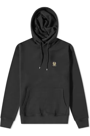 Belstaff Homme, Sweatshirts et sweats à capuche, Noir, Taille: M Sweat à capuche en coton noir avec patch Phoenix