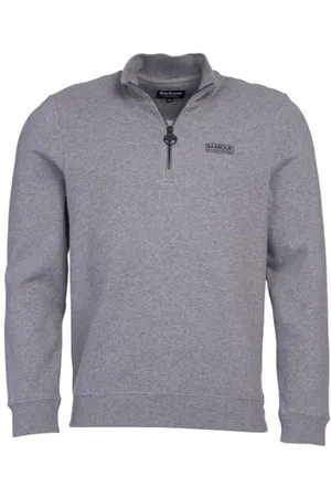 Barbour Homme, Sweatshirts et sweats à capuche, Gris, Taille: L Sweat à demi-zip essentiel