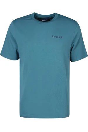 Barbour Homme, Tops, Bleu, Taille: 2XL T-shirt avec logo et coordonnées