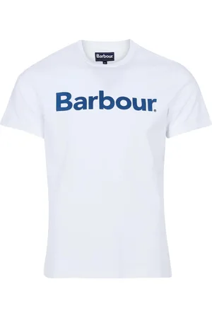 Barbour Homme, Tops, Blanc, Taille: 2XL T-shirt avec Logo pour Homme