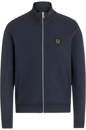Belstaff Homme, Sweatshirts et sweats à capuche, Bleu, Taille: M Sweat à fermeture éclair intégrale encre foncée