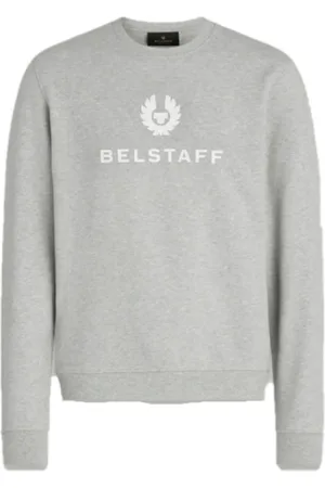 Belstaff Homme, Sweatshirts et sweats à capuche, Gris, Taille: XL Sweat à col rond Signature avec Logo Floqué