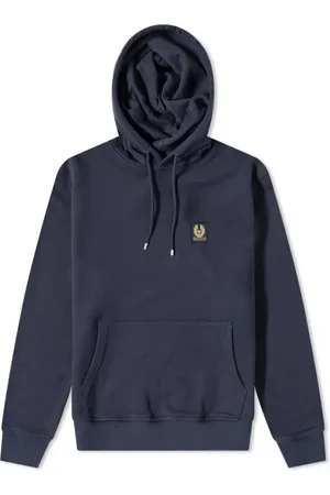 Belstaff Homme, Sweatshirts et sweats à capuche, Bleu, Taille: M Sweat à capuche en coton Dark Ink avec patch Phoenix