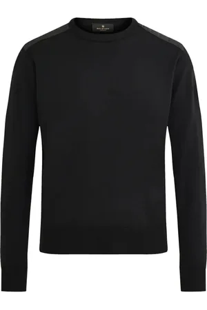 Belstaff Homme, Pulls, Noir, Taille: L Kerrigan Crew Neck Jumper en Laine Mérinos