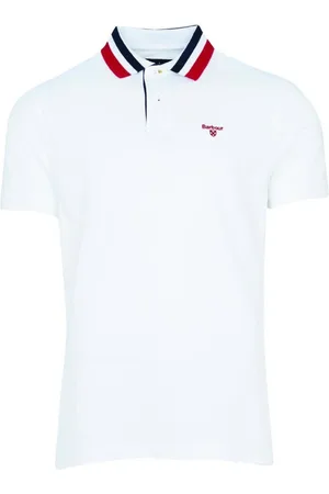 Barbour Homme, Tops, Blanc, Taille: 2XL Polo Hawkeswater avec Rayure Rétro