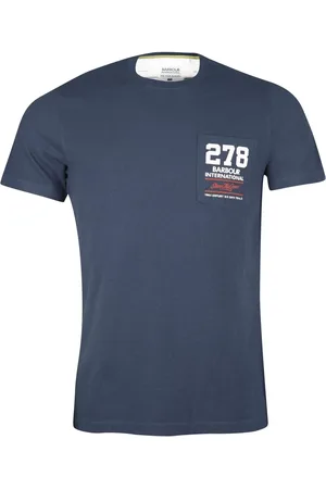 Barbour Homme, Tops, Bleu, Taille: L SMQ Wing T-Shirt Navy