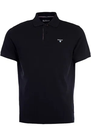 Barbour Homme, Tops, Noir, Taille: L Tartan Pique Polo, Noir Moderne