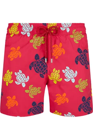 Vilebrequin Homme, Maillots de bain, Rouge, Taille: XL Short de bain Moorea Ronde Des Tortues Burgundy