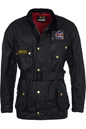 Barbour Homme, Vestes, Noir, Taille: S Veste en cire Union Jack
