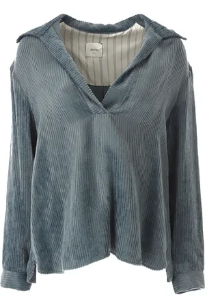 ALYSI Femme, Blouses et Chemises, Bleu, Taille: 36 FR Vestes Bleues pour Femmes