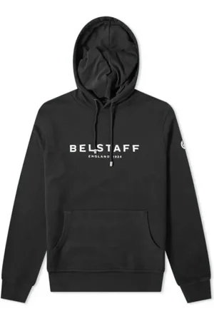 Belstaff Homme, Sweatshirts et sweats à capuche, Noir, Taille: S Sweat à Capuche 1924 en Noir et Blanc