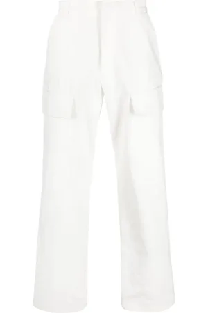 Sky High Farm Homme, Pantalons, Blanc, Taille: M Pantalon en Denim Blanc Taille Haute