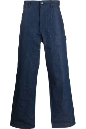 Sky High Farm Homme, Pantalons, Bleu, Taille: M Pantalon Large en Denim Bleu