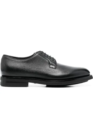 santoni Homme, Chaussures, Noir, Taille: 42 EU Chaussures Derby en Cuir Noir