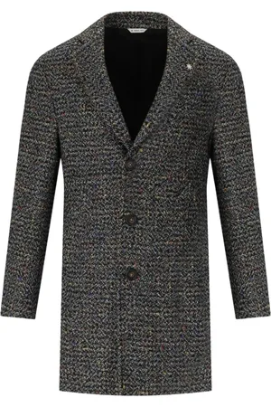 Manuel Ritz Homme, Manteaux, Gris, Taille: M Manteau Gris Melange à Un Bouton