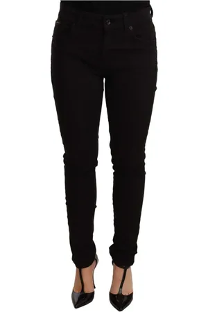 Dolce & Gabbana Femme, Jeans, Noir, Taille: 36 FR Jean Slim Fit en Denim Stretch Noir