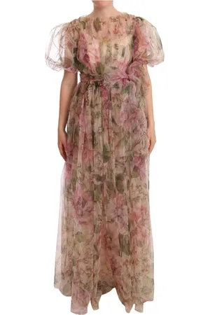 Dolce & Gabbana Femme, Robes, Multicolore, Taille: 36 FR Robe longue à imprimé floral