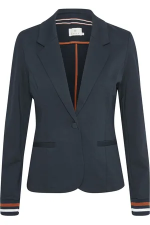 Kaffe Femme, Vestes, Bleu, Taille: 38 FR Blazer Sportif avec Rayures Colorées