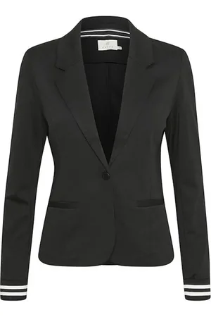 Kaffe Femme, Vestes, Noir, Taille: 46 FR Blazer Rayé avec une touche Sportive