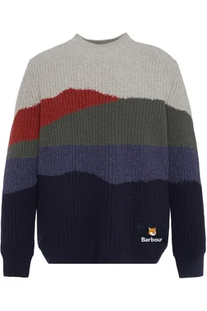 Barbour Homme, Pulls, Gris, Taille: M Pull Tricoté Paysage