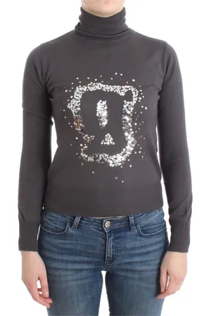 John Galliano Femme, Pulls, Brun, Taille: 36 FR Pull en Coton Marron à Col Roulé