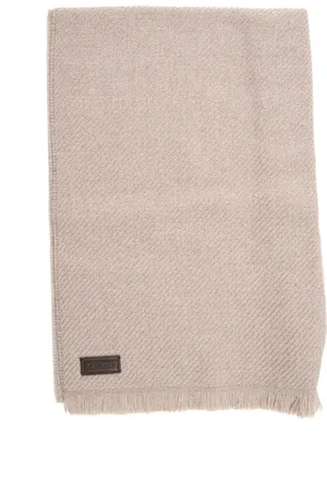 CANALI Homme, Accessoires, , Taille: ONE Size Écharpe Classique en Laine avec Imprimé Diagonal