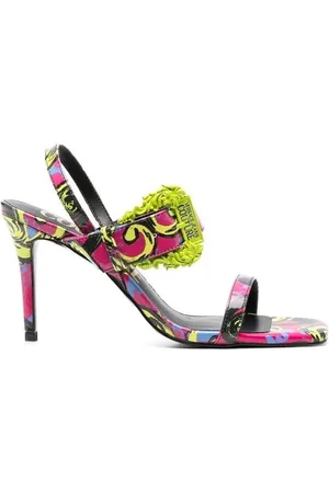 VERSACE Femme, Chaussures, Multicolore, Taille: 38 EU Sandales Multicolores avec Logo Couture - Taille 38