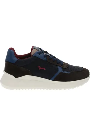 HARMONT&BLAINE Homme, Chaussures, Bleu, Taille: 41 EU Baskets Bleues et Marron de Style pour Homme