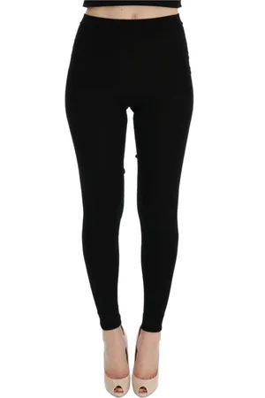 Dolce & Gabbana Femme, Pantalons, Noir, Taille: 40 FR Pantalon Slim Fit en Cachemire Noir
