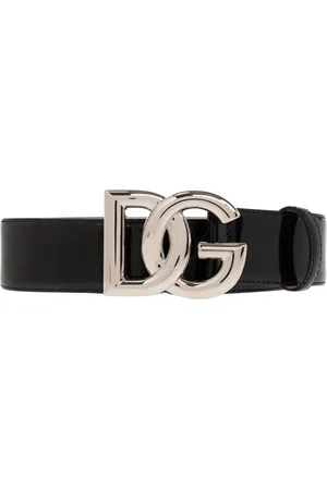 Dolce & Gabbana Femme, Accessoires, Noir, Taille: 85 CM Ceinture en cuir verni avec logo