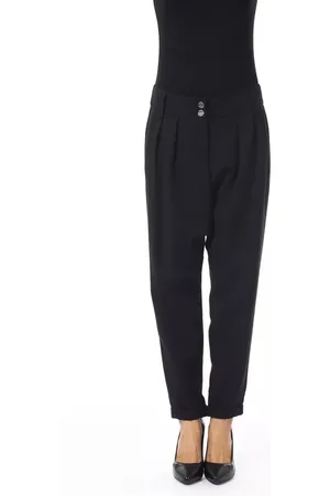 Byblos Femme, Pantalons, Noir, Taille: 42 FR Pantalon Oversize Noir avec Poches Avant et Arrière