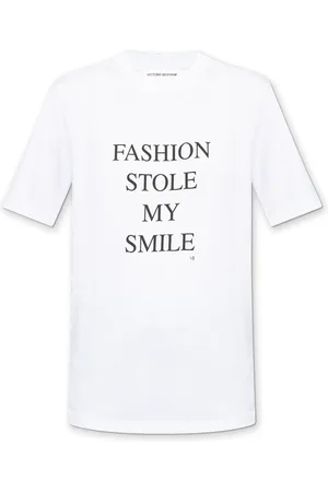 Victoria Beckham Femme, Tops, Blanc, Taille: 42 FR T-shirt imprimé
