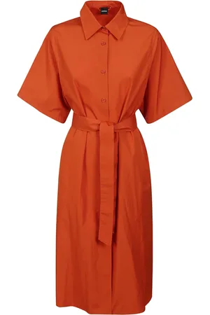 Aspesi Femme, Robes, , Taille: 38 FR Robe-chemise en popeline de coton avec taille empire