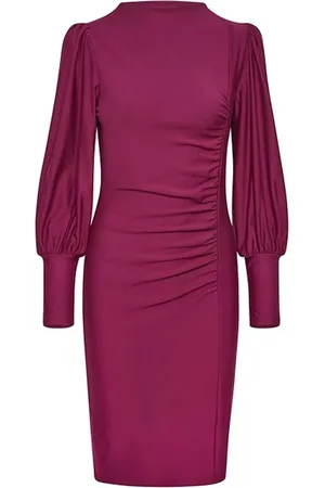 Gestuz Femme, Robes, Violet, Taille: 42 FR Robe Puff Féminine avec Détails Drapés