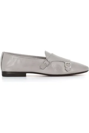 HENDERSON BARACCO Femme, Chaussures, Gris, Taille: 37 EU Chaussures plates grises avec double boucle
