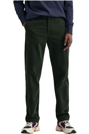 GANT Homme, Pantalons, Vert, Taille: W31 Pantalon Chino en Velours Côtelé