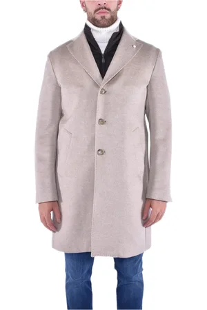 LUIGI BIANCHI MANTOVA Homme, Manteaux, , Taille: L Manteau Tailleur Régulier avec Plastron Amovible