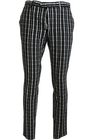 Bencivenga Homme, Pantalons, Noir, Taille: S Pantalon Casual en Coton à Carreaux