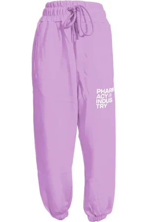 PHARMACY INDUSTRY Femme, Pantalons, Violet, Taille: 40 FR Jogging avec Logo Imprimé pour Femmes